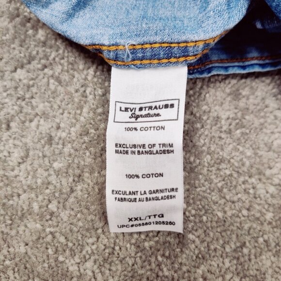 Levi's Strauss Men's Button Down Denim Jacket Size XXL Jean Jacket Snap Buttons - Picture 11 of 11